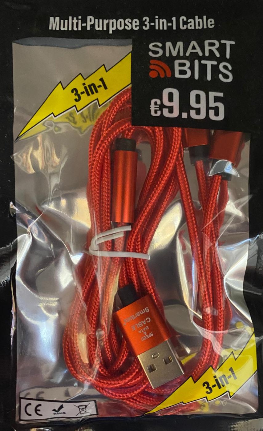 Smart Bits Multi Purpose 3 In 1 Cable