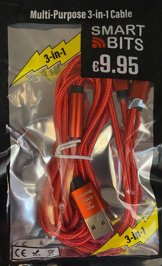 Smart Bits Multi Purpose 3 In 1 Cable